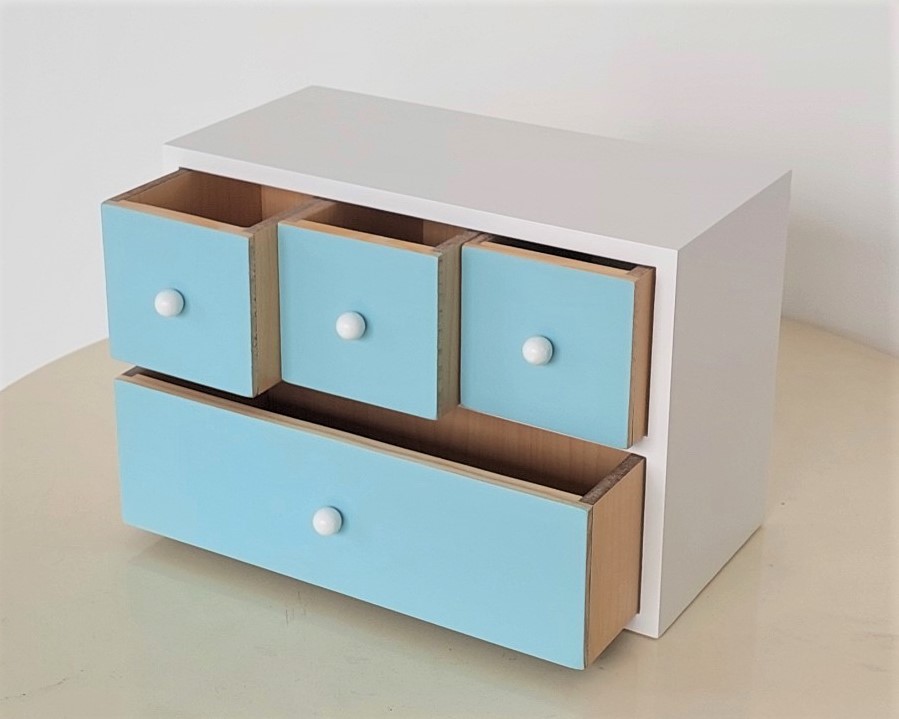 Hộp Gỗ Mini 4 Ngăn 28x13 cm Nhiều Màu, Hộp Nữ Trang Mỹ Phẩm - Hàng VN Xuất Khẩu
