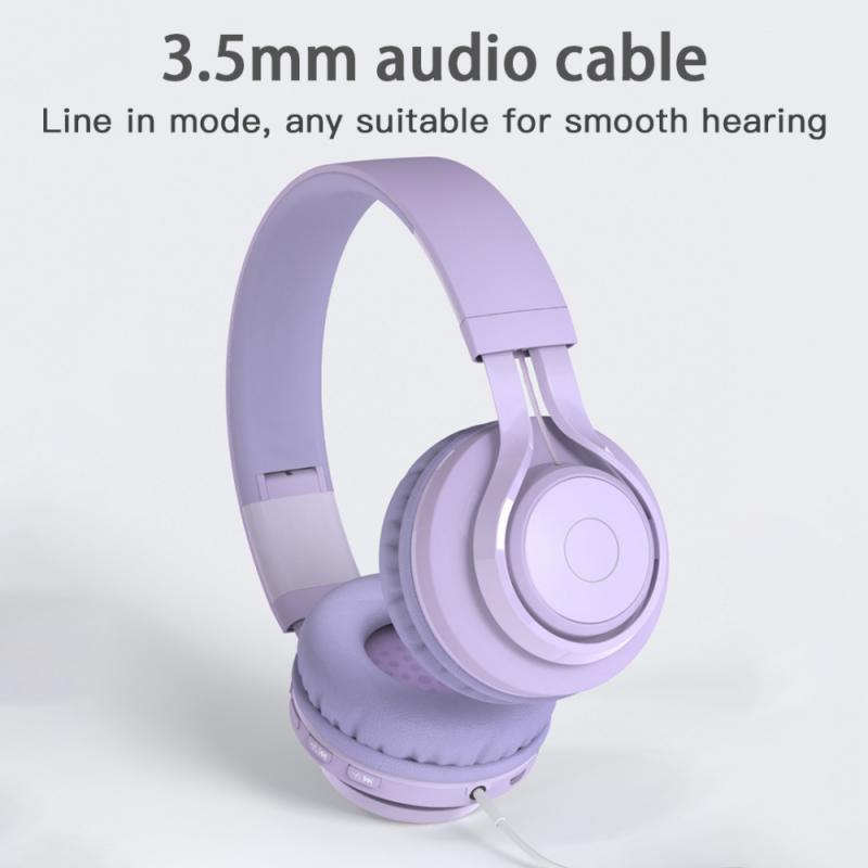 Đèn LED Tai Nghe Không Dây Tai Nghe Nhiều Màu Sắc Tai Nghe Có Thể Gập Lại Điều Chỉnh Tai Nghe Stereo Tai Nghe Chụp Tai Dành Cho Điện Thoại Máy Tính Chơi Game