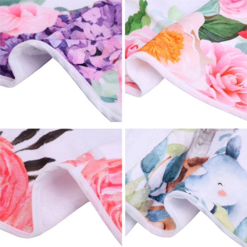 Chăn Bộ Bé Mềm Mại Dép Nỉ Chụp Ảnh Hàng Tháng Ảnh Sơ Sinh Trẻ Em Hoạt Hình Voi Cột Mốc Ngủ Tắm Bò Thảm