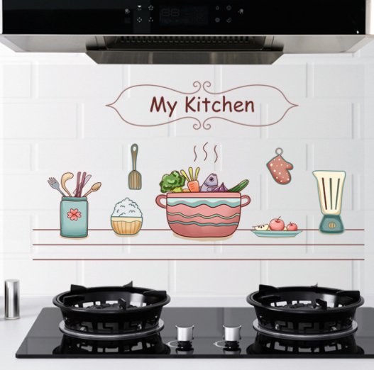 Decal Giấy Dán Bếp 3D (60*90cm)