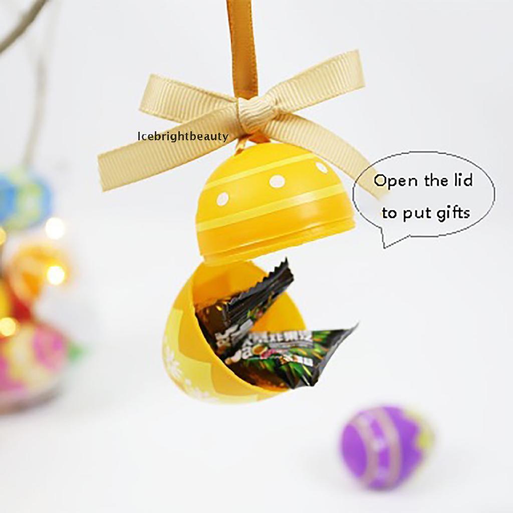 Icebrightbeauty 14 Pieces Colorful Easter Eggs Easter Hanging Ornaments Easter Hanging VN