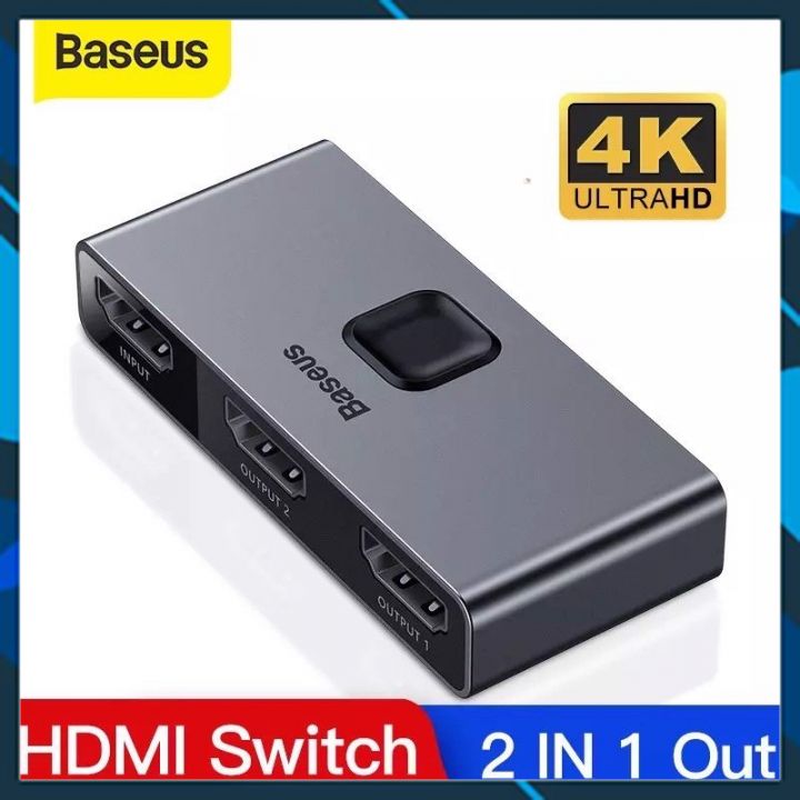 Thiết bị chia cổng HDMI 2 chiều Baseus Matrix HDMI Splitter - Hàng chính hãng