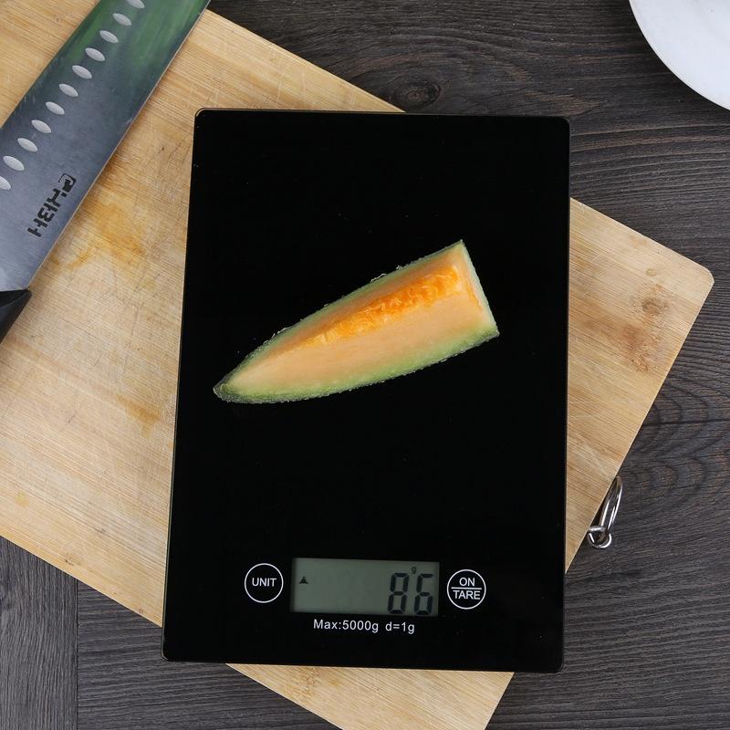 Cân Điện Tử Nhà Bếp Mini 5kg - 1g Với Độ Chính Xác Cao, Cân Thực Phẩm QE-KE-A Mặt Inox Màn Hình LCD.