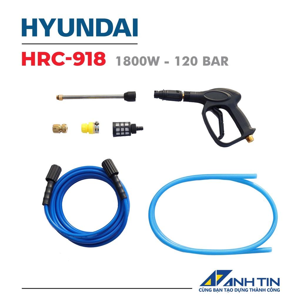 Máy rửa xe cao áp HYUNDAI HRC918 Chính Hãng I Motor cảm ứng từ - Bảo vệ chống giật