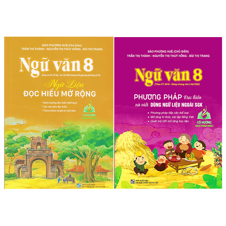 Sách - Combo 2 cuốn sách Ngữ Văn 8 - Ngữ liệu đọc hiểu mở rộng + Phương pháp đọc hiểu và viết