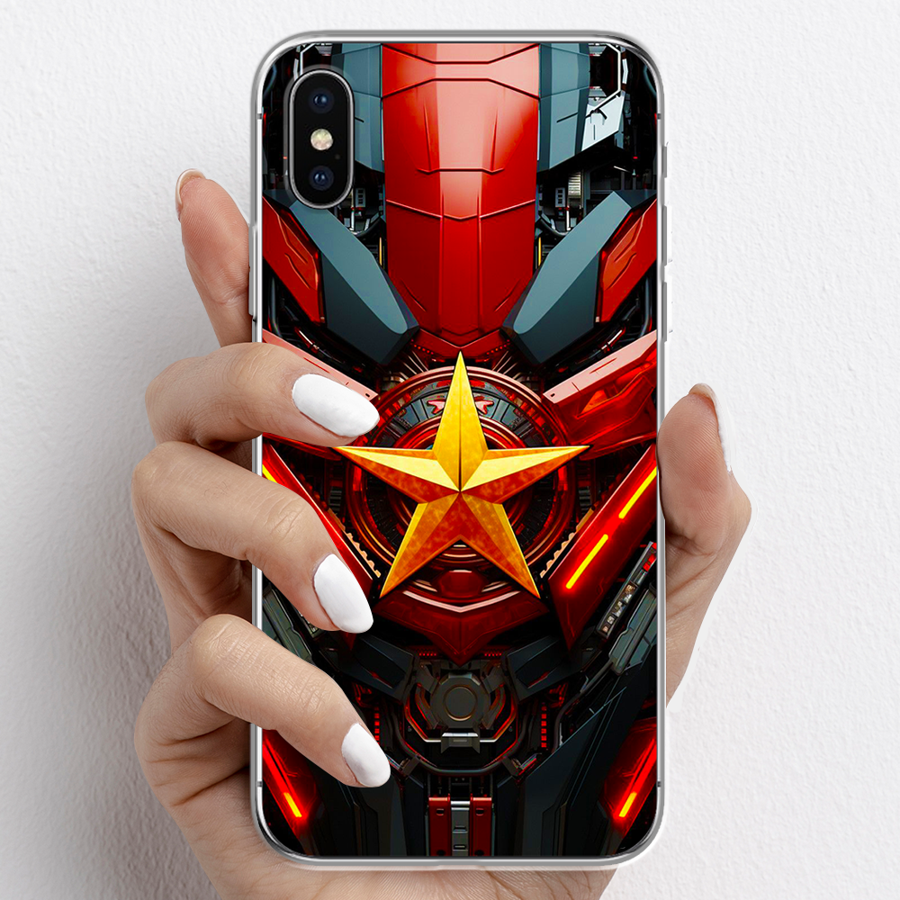 Ốp lưng cho iPhone X, iPhone XR nhựa TPU mẫu Ngôi sao vàng