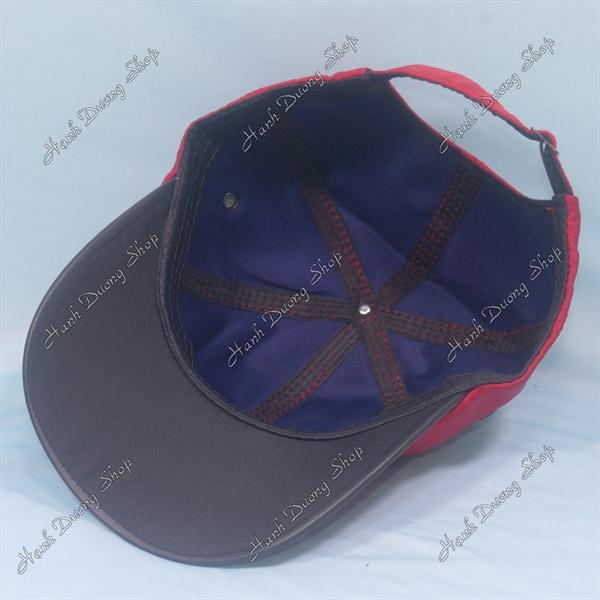 Nón kết dù logo chữ S, sò to đẹp mắt - chất liệu vải dù phù hợp cho mọi người - Đỏ