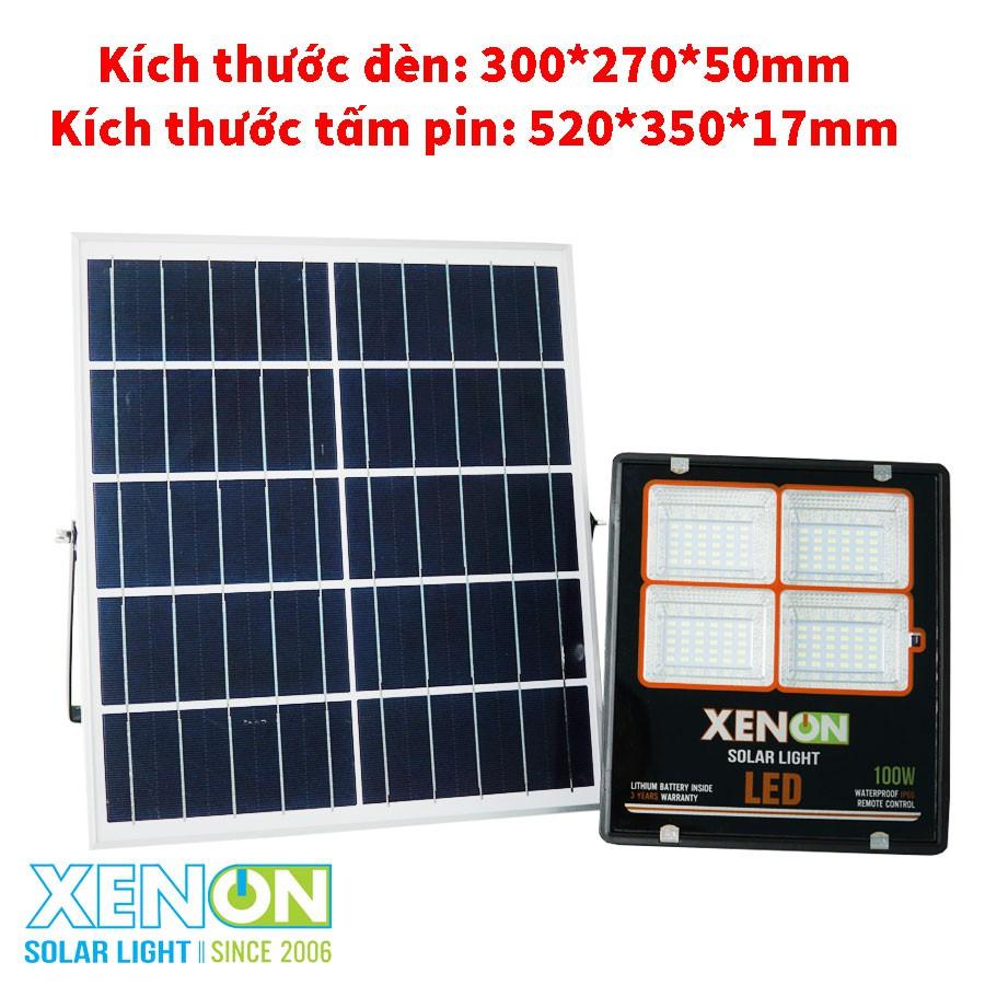 Đèn pha 200W năng lượng mặt trời chính hãng Xenon C-200W, dây dài 5m, ánh sáng trắng, chiếu sáng liên tục trên 14h