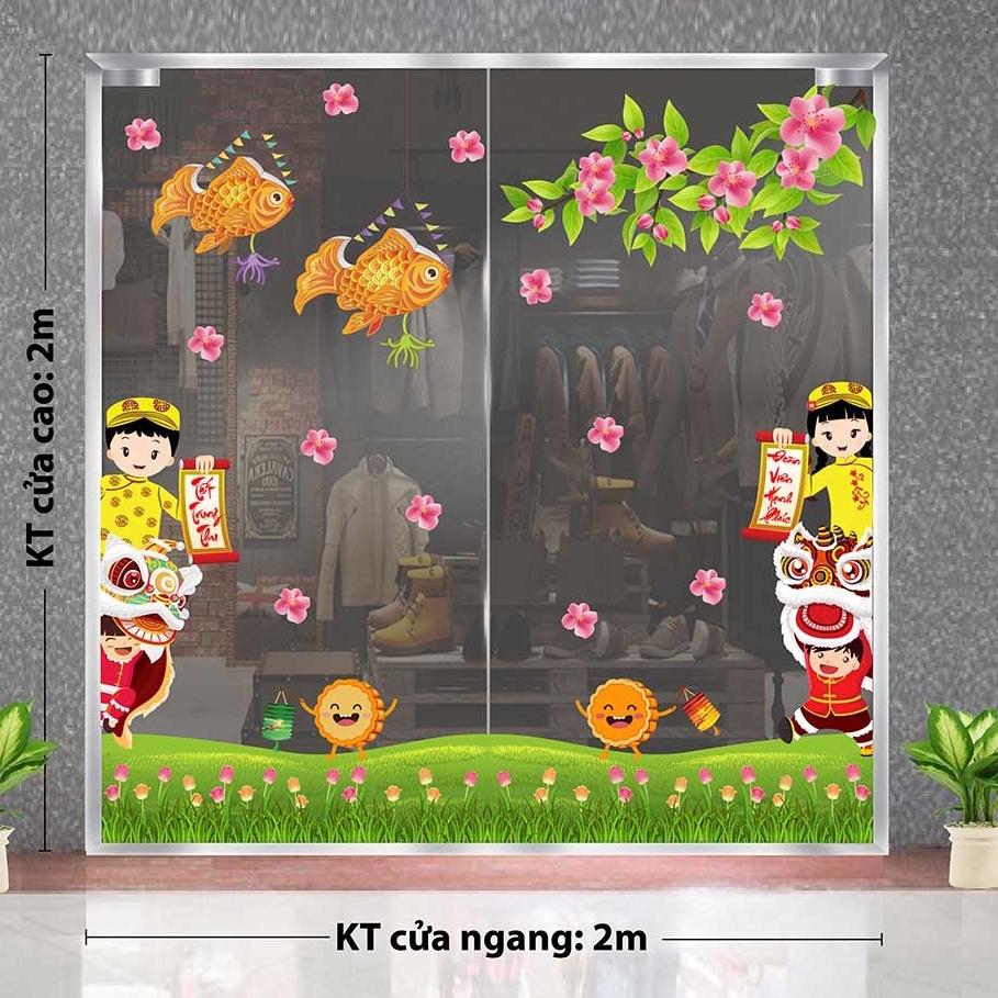 DECAL TRANG TRÍ TẾT TRUNG THU 2021 ĐOÀN VIÊN HẠNH PHÚC