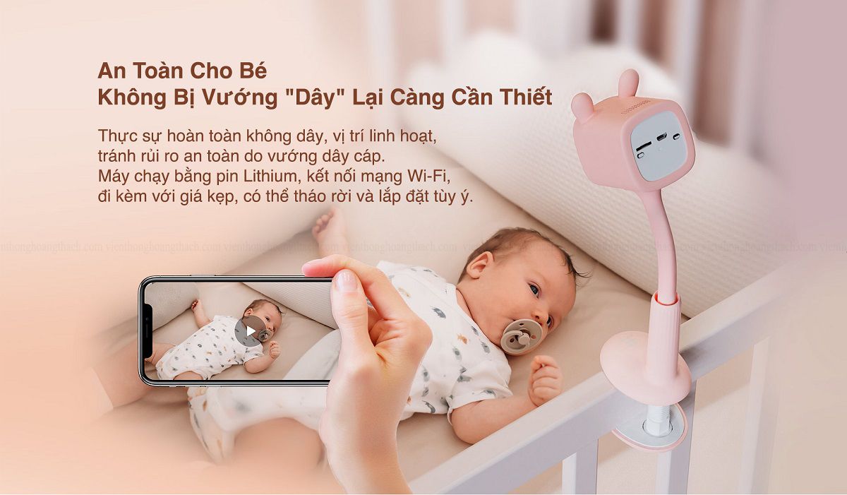 Camera không dây pin sạc IP WIFI EZVIZ BM1 trông trẻ phát hiện tiếng khóc - Hàng chính hãng