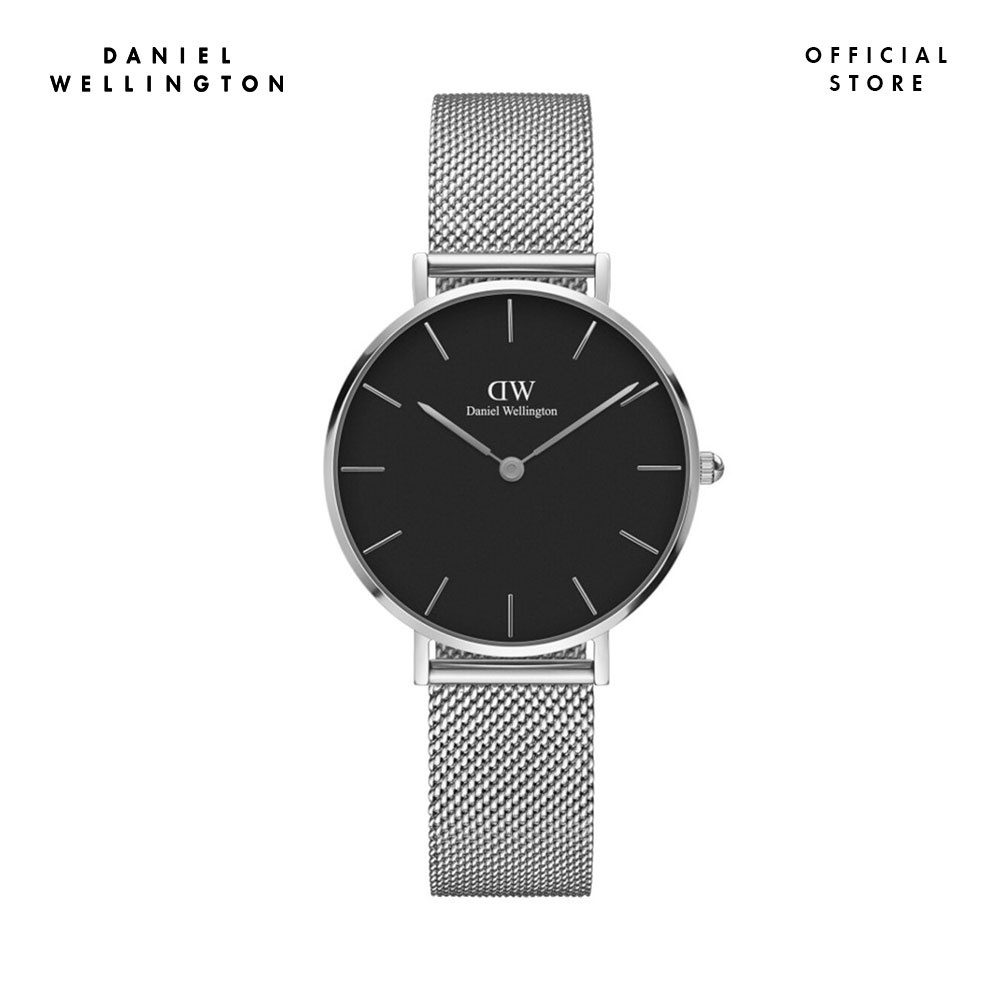 Combo Gift Nữ Daniel Wellington Đồng hồ Petite Sterling DW00100162 + Dây da đồng hồ Classic  DW00200147