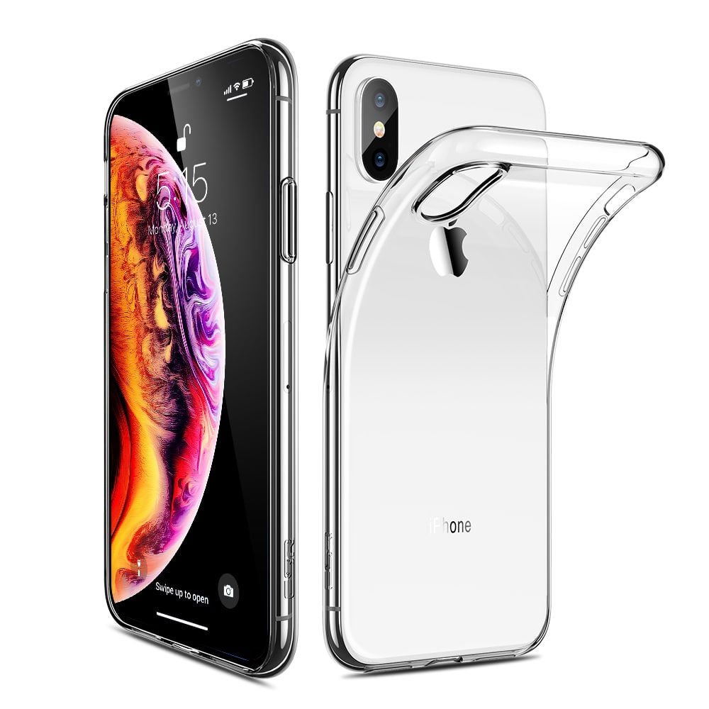 Ốp lưng cho iPhone X / iPhone XS Silicon trong suốt chống trầy xước, chống va đập toàn diện