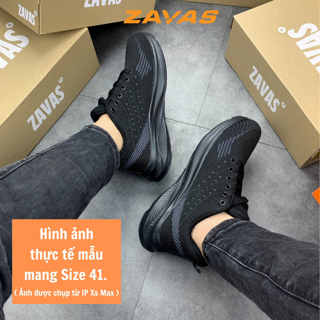 Giày thể thao nam ZAVAS phong cách sneaker êm, nhẹ, công nghệ ép nhiệt lưới flynit thoáng khí - Z70