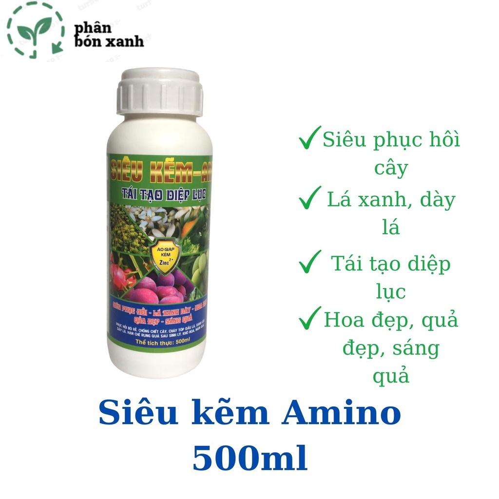 Phân bón KẼM AMINO, kích hoa, xanh lá, khỏe cây,tăng đậu trái, tăng đề kháng, tăng diệp lục, phục hồi cây.
