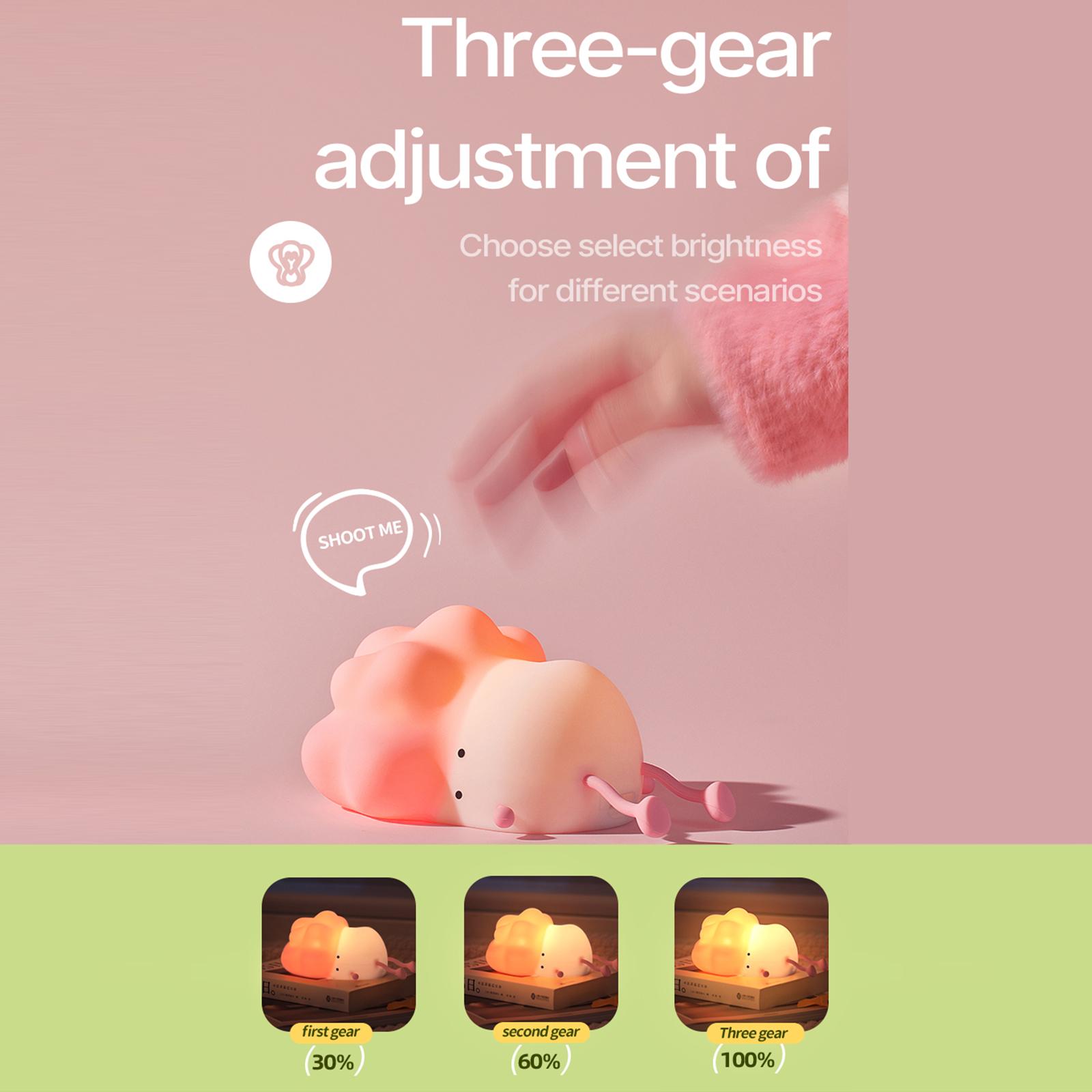 Multi-functional Touching Control Dimmable Bedside Night Light Rechargeable LEDs Lamp