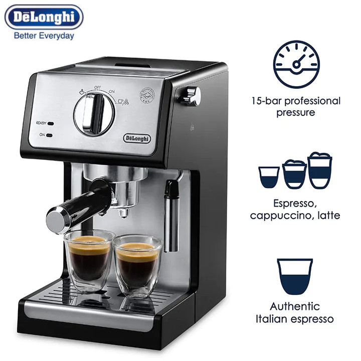 Máy pha cà phê Espresso Delonghi ECP35.31 công suất 1100W, dung tích 1.1 lít - Hàng nhập khẩu