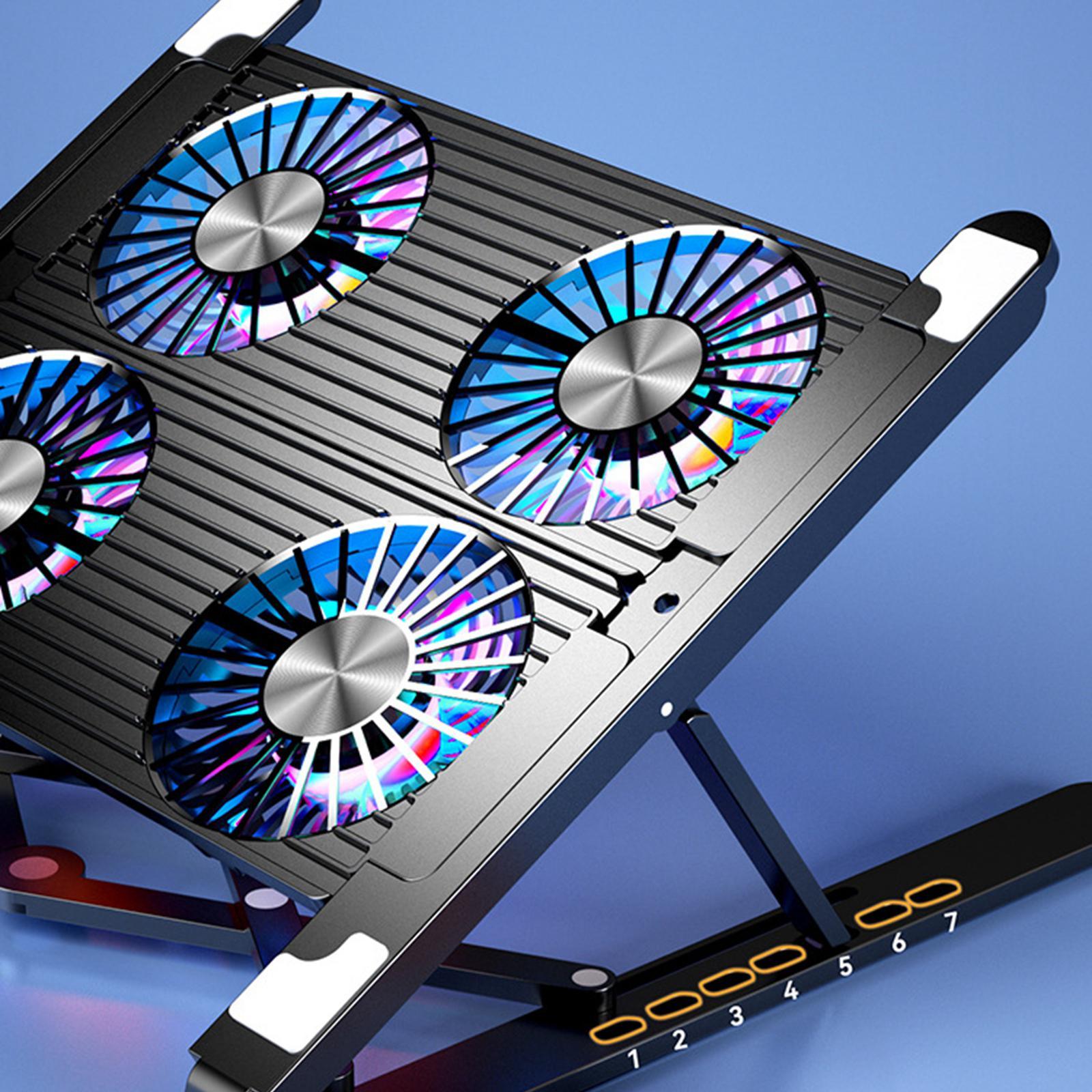 Laptop Stand with 4 Cooling Fans Cooler Quiet 11-17.3 inch