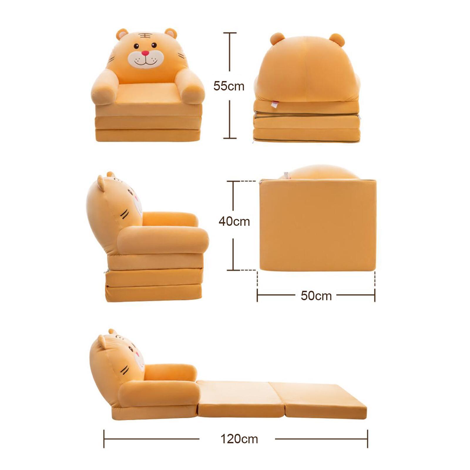 Boys Girls Cartoon Couch Chairs Cover Foldable Lovely Children Chair Seat Slipcover