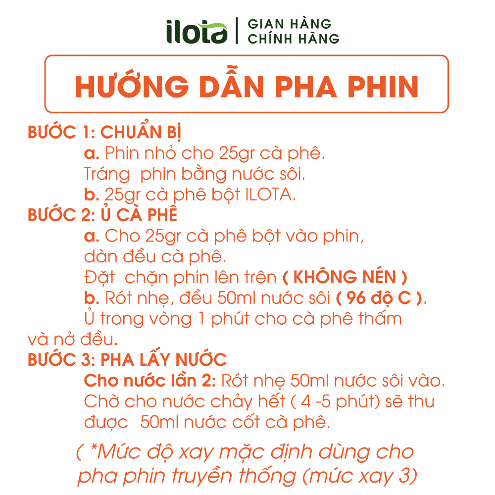 Cà Phê ILOTA 8 President Arabica Cầu Đất Specialty coffee rang xay nguyên chất Dạng Bột Amazing Cup 2021 Cafe pha phin 250gr