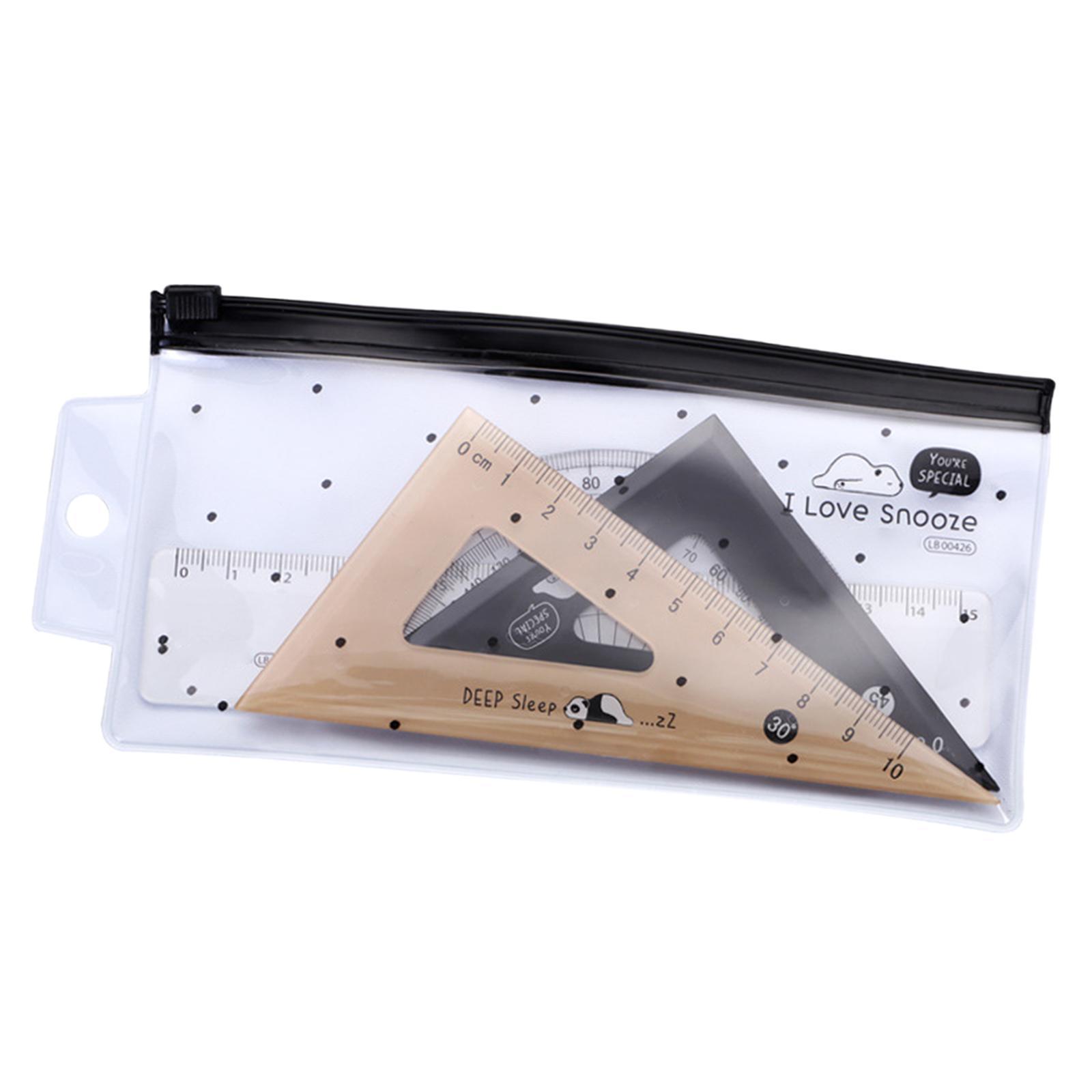 4x Geometry Math Ruler Measuring Tool Office Architects
