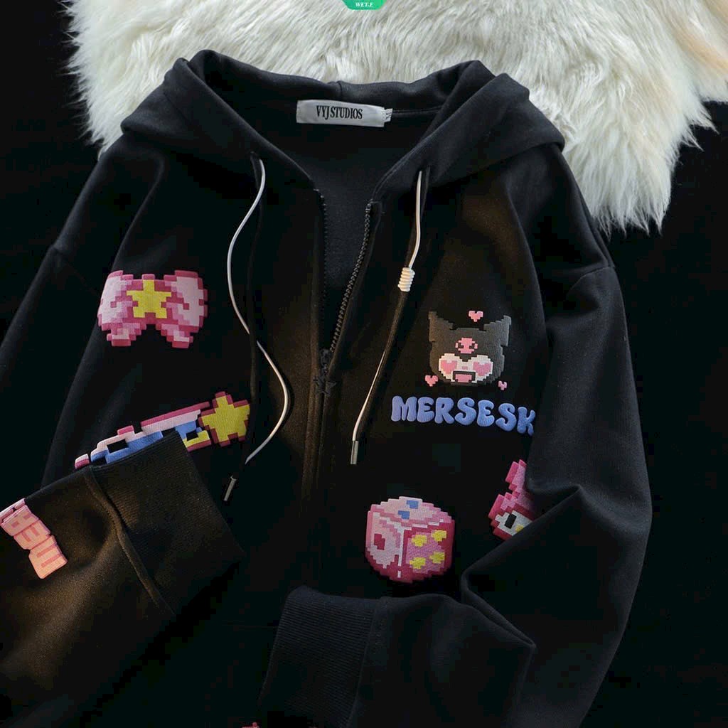 Áo Khoác hoodie áo khoác nữ zip hoodie In Toàn Thân MERSESK Thanh lịch trendy Popular Thông thường Form rộng, áo khoác cặp đôi chống nắng