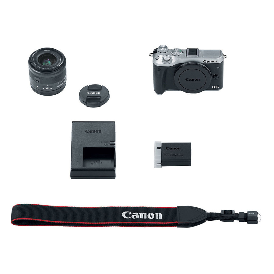 Máy Ảnh Canon EOS M6 Kit 15-45mm (Bạc) - Hàng Chính Hãng