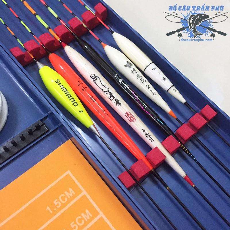 Hộp Đựng Phao Câu Đài - 6 phao câu đài ngày và 1 phao đêm kèm phụ kiện y hình