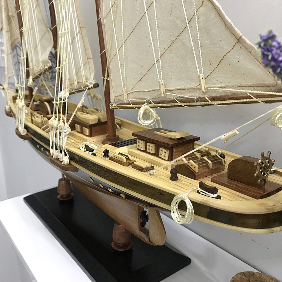Mô hình du thuyền gỗ Atlantic - thân 60cm - gỗ tự nhiên