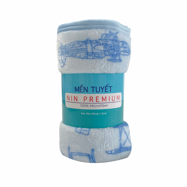 Mền tuyết NIN House hoa văn Lovely Flying Sky 1m3x2m, 1m6x2m sợi microfiber cực kỳ ấm, mịn màng fleece blanket dùng văn phòng, xe hơi, máy bay - 1m6x2m