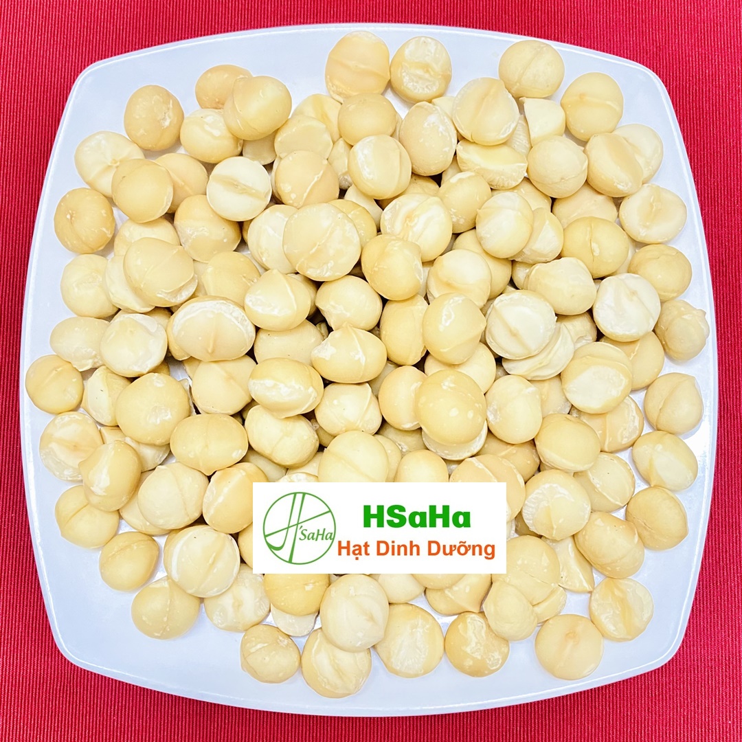 Hạt MacCa Tách Vỏ Sẵn HSaHa - Nhân Mắc Ca Nhập Khẩu Úc Rang Nguyên Vị Ăn Liền - Quả To, Mới, Ngon, Không Hôi Dầu