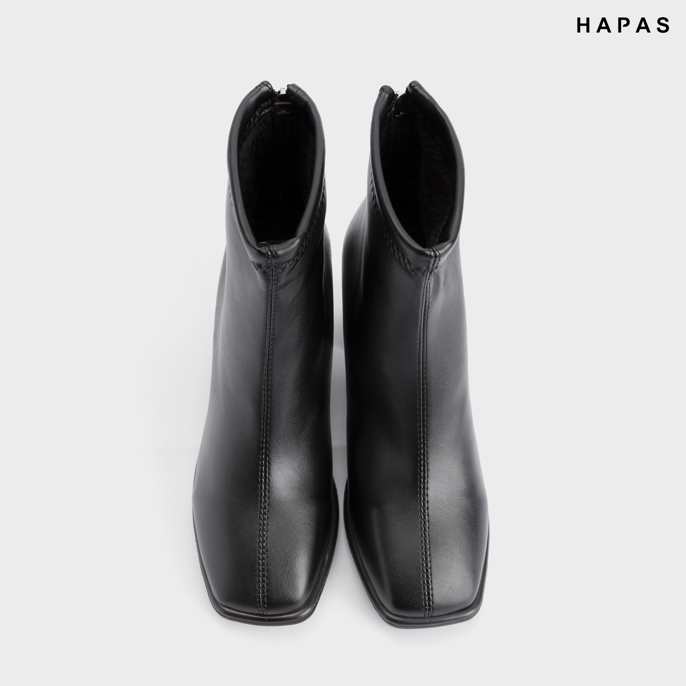 Boot Nữ Cổ Ngắn Khóa Dây Đế Vuông HAPAS - BOT771