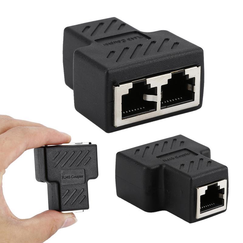 1 đến 2 cách mạng LAN Ethernet Cáp RJ45 Bộ phận kết nối đôi đầu nối đôi cho các trạm nối máy tính xách tay