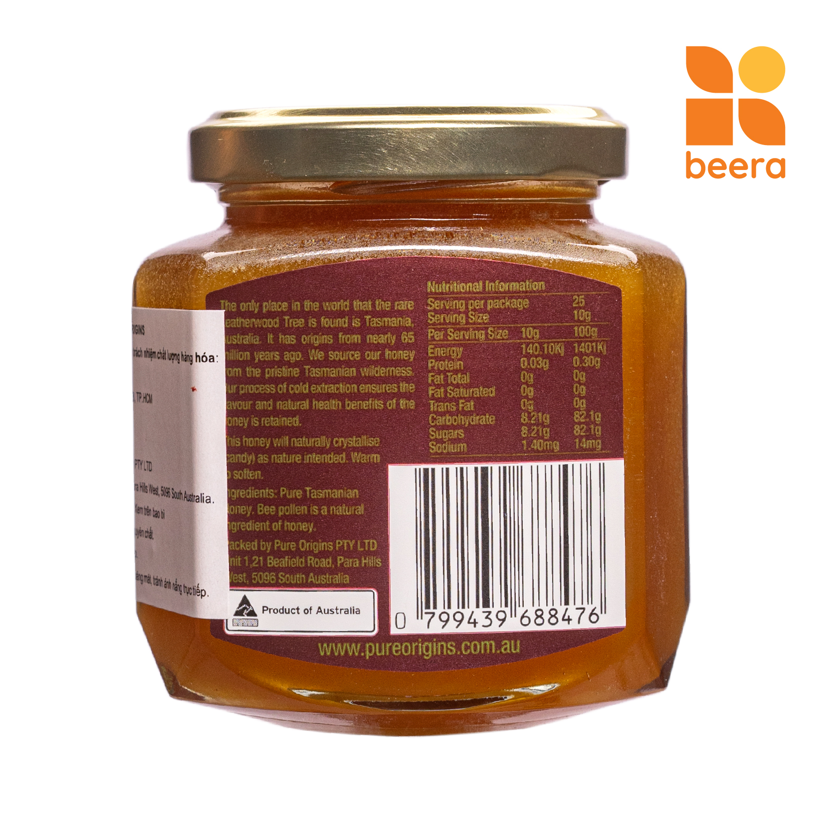 Mật Ong Leatherwood 250g-PURE ORIGINS