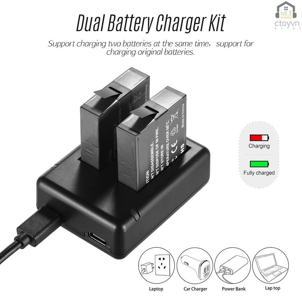 Bộ sạc pin máy ảnh hai pin với 2 pin USB cho Insta360 one X