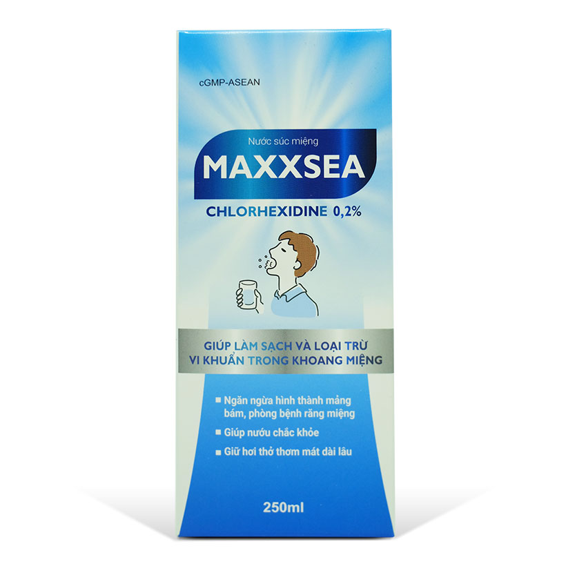 Bộ 3 Nước súc miệng Maxxsea giúp làm sạch khoang miệng, ngăn ngừa mảng bám, lọ 250ml