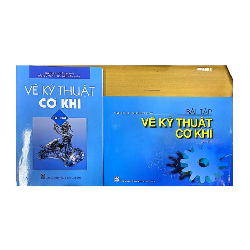 Sách - Combo Vẽ kỹ thuật cơ khí tập 2 + bài tập (KL)