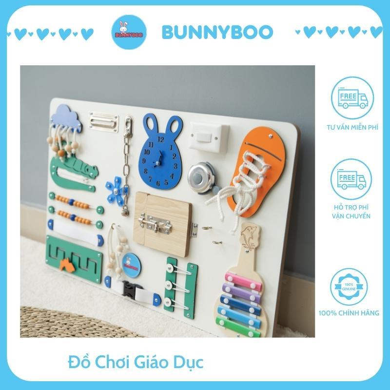 Busy board bảng bận rộn BUNNYBOO đồ chơi thông minh cho bé free gắn tên riêng