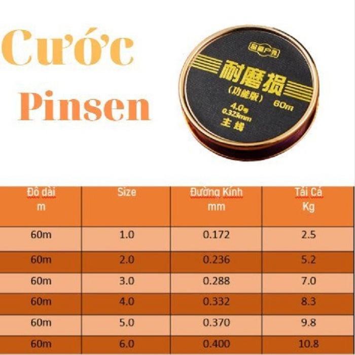 Cước Câu Cá Cao Cấp Pinsen 60M DCC02 Chuyên Làm Trục Thẻo Câu Đài - Sanami Fishing Store