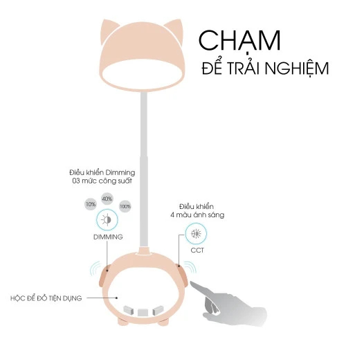 Đèn bàn LED cảm ứng RD-RL-41 6W - Màu ngẫu nhiên