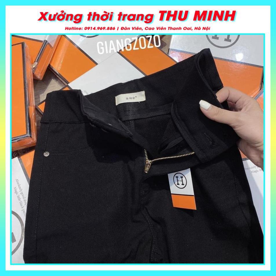 Quần Legging Trơn Cạp Lưng Cao 2 Khuy Chất Kaki Mềm Siêu Co dãn tôn dáng