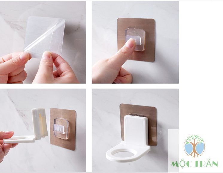 MÓC DÁN TƯỜNG TREO BÌNH NƯỚC RỬA TAY, DẦU GỘI, SỮA TẮM CÓ VÒI XỊT SIÊU CHẮC