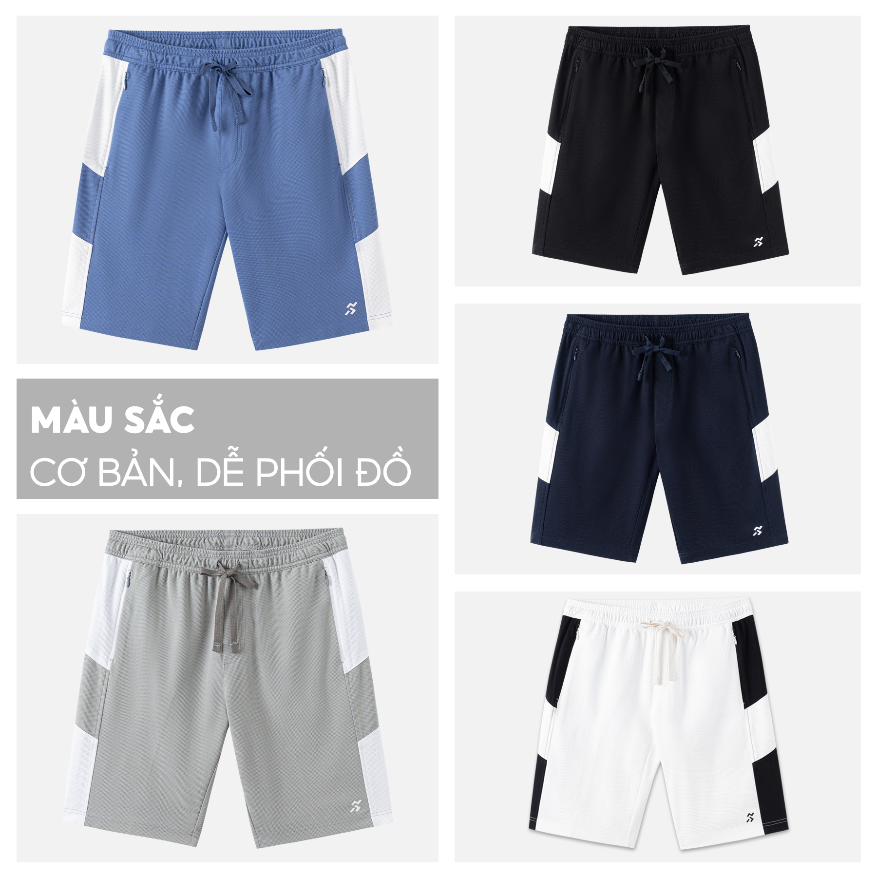 Quần Short Thể Thao Nam 5S, Chất Liệu Cao Cấp, Mặt Vải Hiệu Ứng Kẻ Ô, Phối Màu Năng Động, Trẻ Trung