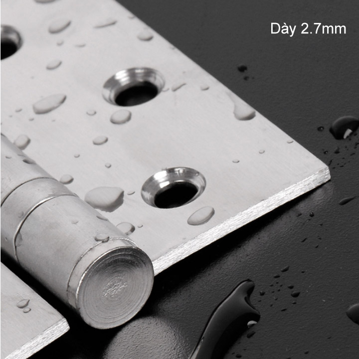 Bản lề lá phẳng 5 inch bằng inox 304 dày 2.5mm cho cửa gỗ, cửa nhôm, cửa nhựa