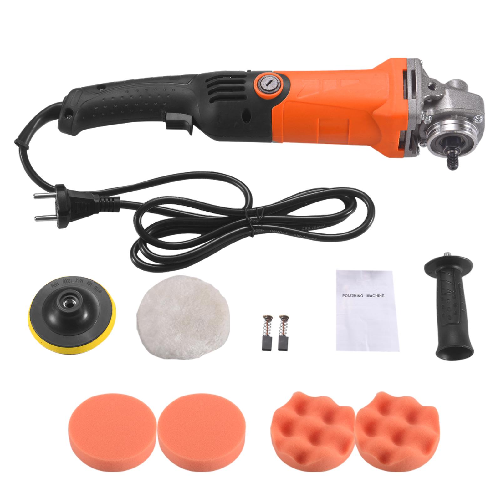 1200W Polishing Machine Set with 14 Sponge Wheels 8800RPM Variable Speed Car Polisher Electric Polisher