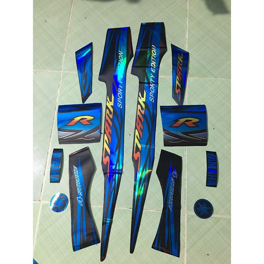 Tem sirius 110 xanh đen spark crom
