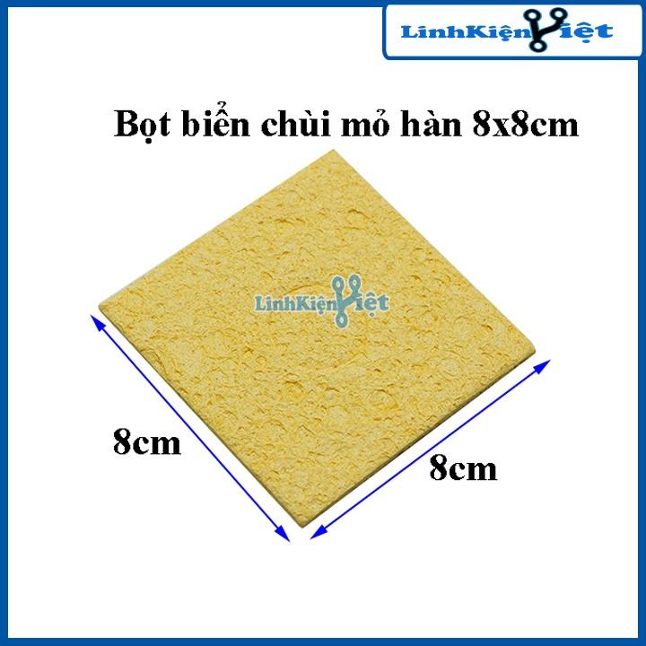 Bọt biển chùi mỏ hàn 8x8cm siêu dầy lau mũi hàn cực sạch