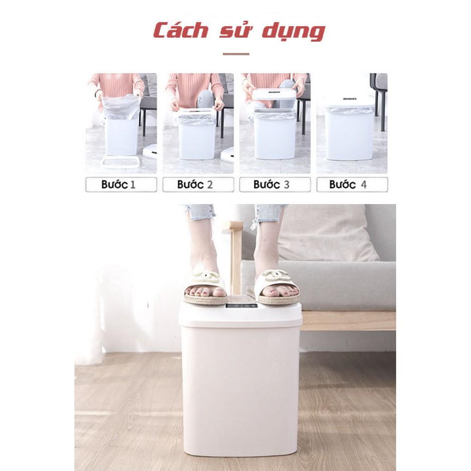 Thùng rác tự động 15L (Nạp sạc)