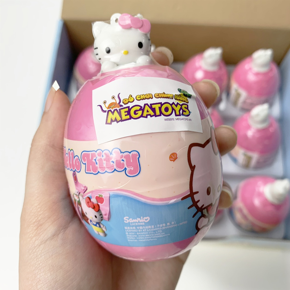 Bộ sưu tập trứng - Đồ chơi lắp ráp mô hình Hello Kitty màu hồng cho bé gái