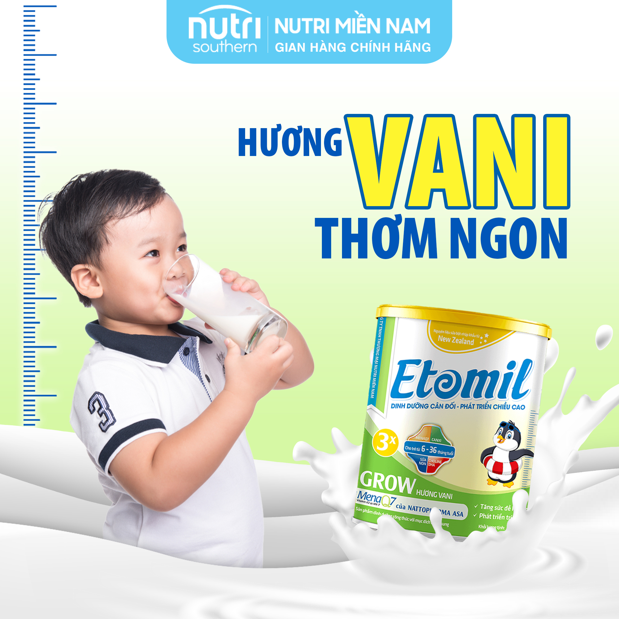 Sữa Etomil 3x Grow hộp 400gram - Giúp bé tăng cường phát triển chiều cao (Sữa công thức)