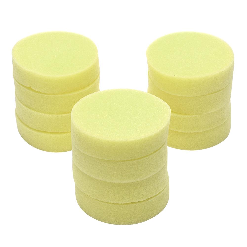 Set 12 Miếng Bọt Biển Hình Tròn Dùng Để Lau Chùi Kính Xe Ô Tô